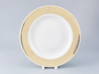 Тарелка мелкая 270 форма Гладкая рисунок Зазеркалье. Полосы , арт. 80.99938.00.1