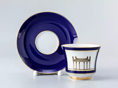 Чашка с блюдцем чайная 220 мл форма Банкетная Классика Петербурга 52% №1 220 мл арт. 81.18102.00.1