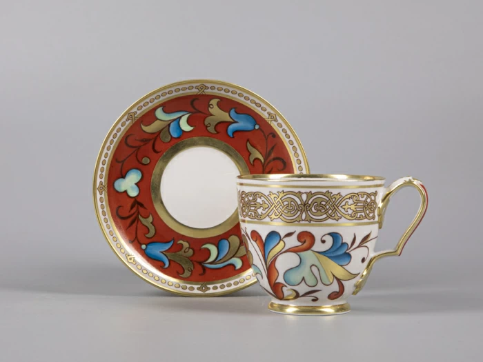 Сервиз чайный форма Александр III рисунок Русский, 6 персон 15 предметов арт. 81.30144.00.1,  Сервиз чайный форма Александр III рисунок Русский, 6 персон 15 предметов арт. 81.30144.00.1,