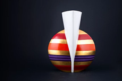 Ваза Полосатая на форме Юкатан Круг, арт 60.06682.00.1
