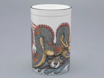 Бокал с крышкой и блюдцем в подарочной упаковке, форма top. рисунок TATTOO Dragon арт. 81.31627.00.1, 