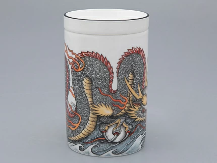 Бокал с крышкой и блюдцем в подарочной упаковке, форма top. рисунок TATTOO Dragon арт. 81.31627.00.1