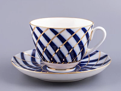 Чашка с блюдцем чайная 250 мл форма Весенняя рисунок Кокон арт. 81.15073.00.1