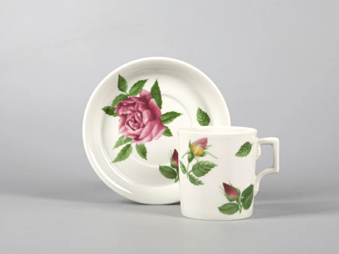 Чашка с блюдцем чайная форма Гербовая рисунок Розариум арт. 81.30483.00.1, 