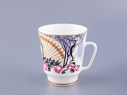 Чашка с блюдцем кофейная 160 мл форма Майская рисунок Посвящение Анне Андреевне арт. 81.10583.00.1