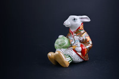 Скульптура Заяц с капустой, Зайчики. Капуста, арт 62.21239.00.1