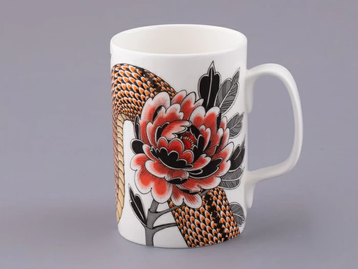 Бокал с блюдцем и крышкой в подарочной упаковке, форма top, рисунок TATTOO SERPENTA , арт. 81.32804.00.1, 