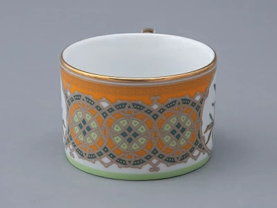 Чашка с блюдцем 250 мл в подарочной упаковке форма Соло рисунок Облепиха сибирская, арт. 81.33948.00.1