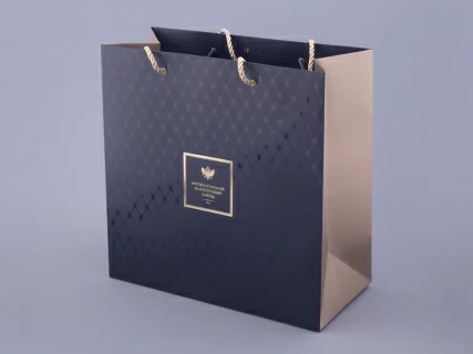 Подарочный пакет малый 300х140х300 мм Синий арт. 14.20024.02, 