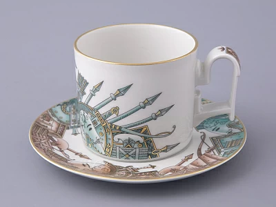 Чашка с блюдцем в подарочной упаковке, форма Охотничий, рисунок Триумф Штандарт Победы, арт. 81.32468.00.1 Чашка с блюдцем в подарочной упаковке, форма Охотничий, рисунок Триумф Штандарт Победы, арт. 81.32468.00.1