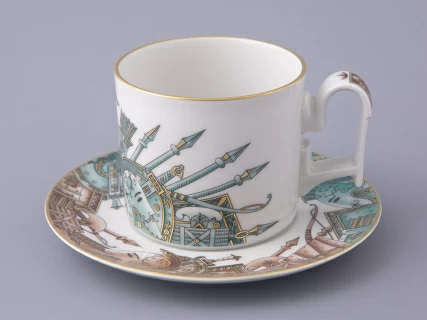 Чашка с блюдцем в подарочной упаковке, форма Охотничий, рисунок Триумф Штандарт Победы, арт. 81.32468.00.1, 
