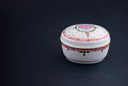 Шкатулка Овальная, рисунок Сердечко, арт 60.14354.00.1