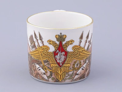 Чашка с блюдцем в подарочной упаковке, форма Охотничий, рисунок Триумф Золотой орел, арт. 81.32469.00.1 Чашка с блюдцем в подарочной упаковке, форма Охотничий, рисунок Триумф Золотой орел, арт. 81.32469.00.1