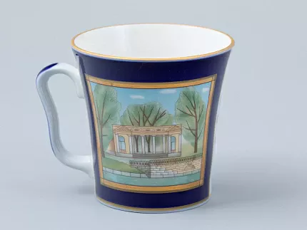 Бокал с блюдцем форма Ленинградский рисунок Порфировая ваза арт. 81.31477.00.1