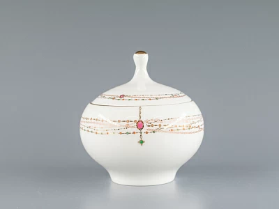 Сахарница форма Яблочко, рисунок Золотой медальон 250 мл арт. 80.65392.00.1