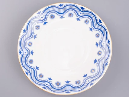 Бокал с блюдцем и с крышкой 380 мл форма Снежное утро рисунок Сувенир арт. 81.14830.00.1, 