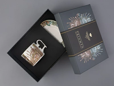 Чашка с блюдцем в подарочной упаковке, форма Охотничий, рисунок Триумф Victoria, арт. 81.32470.00.1