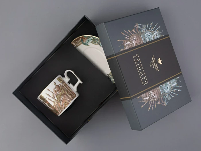 Чашка с блюдцем в подарочной упаковке, форма Охотничий, рисунок Триумф Victoria, арт. 81.32470.00.1,  Чашка с блюдцем в подарочной упаковке, форма Охотничий, рисунок Триумф Victoria, арт. 81.32470.00.1,