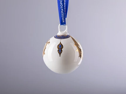 Подарочный набор из 3 елочных шаров форма Шар с петелькой 80 мм рисунок Рождественские узоры арт. 81.30683.00.1