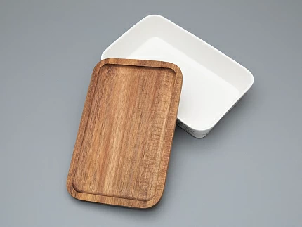 Набор для запекания с деревянной крышкой (2 предмета) форма Стандартная, рисунок Monplaisir Violet,в упаковке арт 42.00058.00.1 Набор для запекания с деревянной крышкой (2 предмета) форма Стандартная, рисунок Monplaisir Violet,в упаковке арт 42.00058.00.1