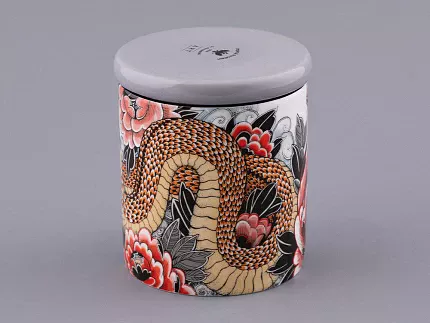 Свеча ароматическая в подарочной упаковке, форма tоp, рисунок TATTOO SERPENTA аромат Северное сияние, арт. 81.32802.00.1