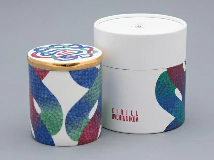 Свеча ароматическая в подарочной упаковке, форма top, рисунок Лунный змей, аромат Северное сияние, арт. 81.33150.00.1,  Свеча ароматическая в подарочной упаковке, форма top, рисунок Лунный змей, аромат Северное сияние, арт. 81.33150.00.1,