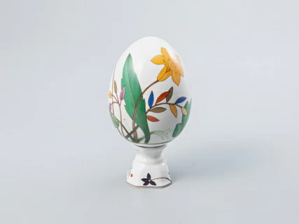 Яйцо пасхальное на подставке 132 мм рисунок Солнечная оранжерея арт. 80.80975.00.1, 