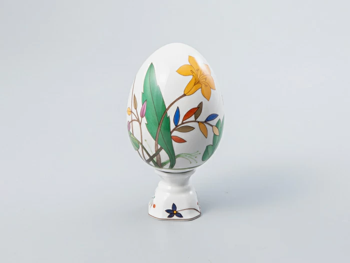 Яйцо пасхальное на подставке 132 мм рисунок Солнечная оранжерея арт. 80.80975.00.1, 
