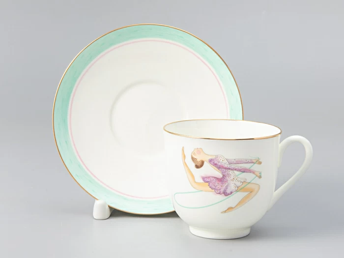 Чашка с блюдцем кофейная 180 мл., форма Ландыш, рисунок Скакалка арт. 81.28111.00.1, 