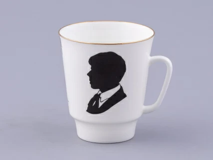 Чашка с блюдцем 165 мл форма Майская, рисунок Русские писатели Есенин, арт. 81.32604.00.1, 