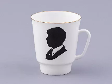 Чашка с блюдцем 165 мл форма Майская, рисунок Русские писатели Есенин, арт. 81.32604.00.1