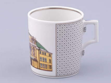 Чашка с блюдцем чайная, форма Гербовая, рисунок Серебряный город 4, арт. 81.32587.00.1, 