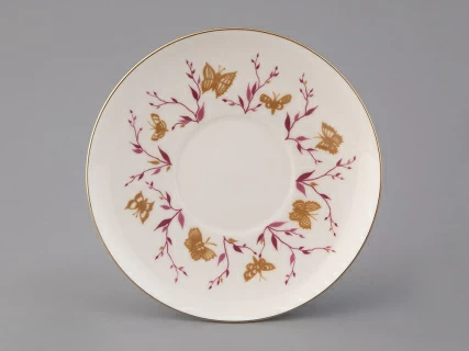 Чашка с блюдцем кофейная 165 мл форма Майская рисунок Розовые веточки арт. 81.13735.00.1, 