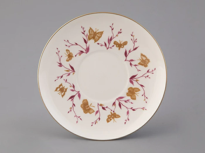 Чашка с блюдцем кофейная 165 мл форма Майская рисунок Розовые веточки арт. 81.13735.00.1, 