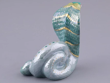 Скульптура форма Кобра, большой размер, в подарочной упаковке, рисунок Хризопраз, арт. 81.32812.00.1 Скульптура форма Кобра, большой размер, в подарочной упаковке, рисунок Хризопраз, арт. 81.32812.00.1