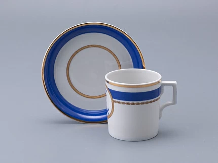 Чашка с блюдцем чайная 220 мл форма Гербовая рисунок Кают-компания № 3 арт. 81.24032.00.1