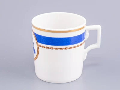 Чашка с блюдцем чайная 220 мл форма Гербовая рисунок Кают-компания № 2 арт. 81.24031.00.1 Чашка с блюдцем чайная 220 мл форма Гербовая рисунок Кают-компания № 2 арт. 81.24031.00.1