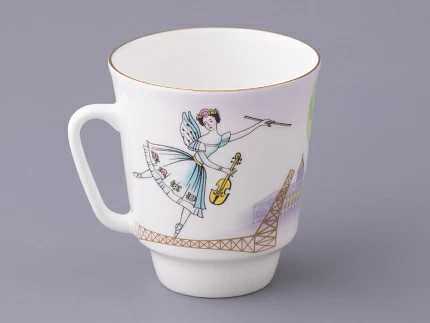 Чашка с блюдцем кофейная 165 мл форма Майская рисунок Белые ночи в Петербурге арт. 81.26632.00.5