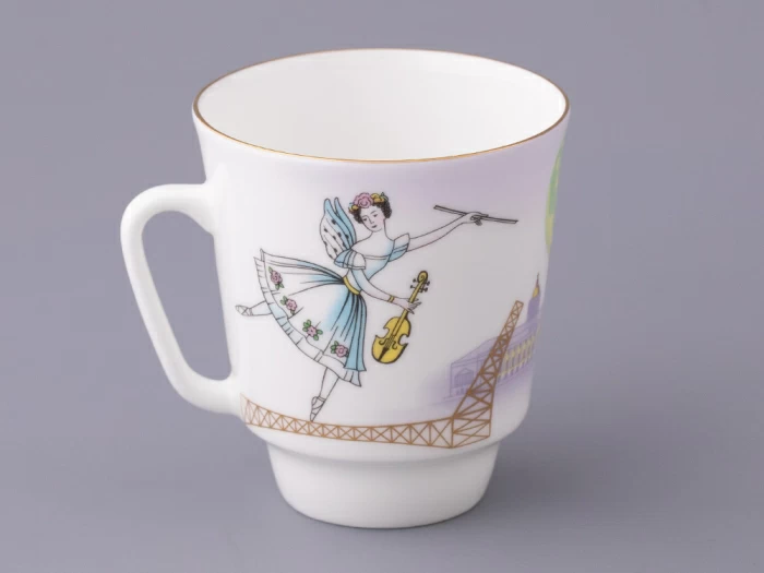 Чашка с блюдцем кофейная 165 мл форма Майская рисунок Белые ночи в Петербурге арт. 81.26632.00.5, 