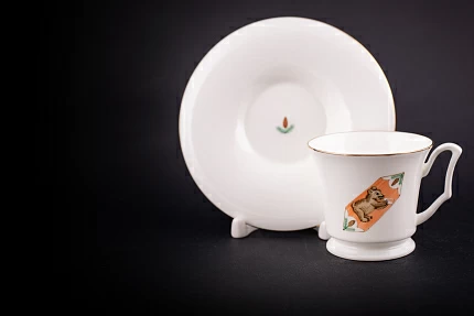 Чашка с блюдцем кофейная, форма Юлия, рисунок Конфета Мишка, арт 61.21050.00.1