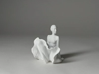 Скульптура форма В пуантах рисунок Белый арт. 82.91483.00.1