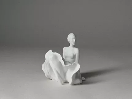 Скульптура форма В пуантах рисунок Белый арт. 82.91483.00.1