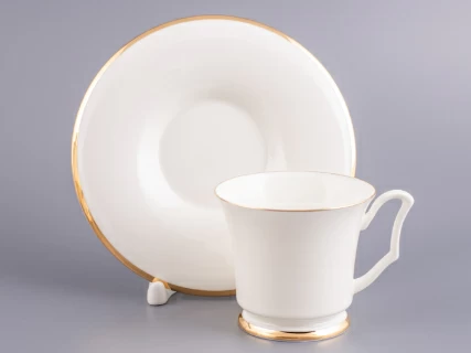 Чашка с блюдцем кофейная 145 мл форма Юлия рисунок Золотая лента арт. 81.17853.00.1, 