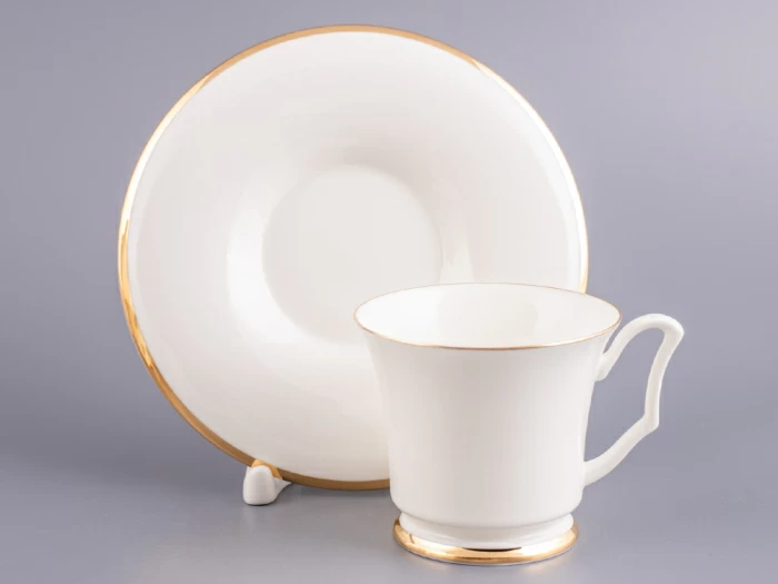 Чашка с блюдцем кофейная 145 мл форма Юлия рисунок Золотая лента арт. 81.17853.00.1, 