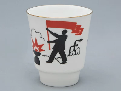 Чашка с блюдцем 165 мл форма Майская рисунок Русские писатели Маяковский, арт. 81.32128.00.1 Чашка с блюдцем 165 мл форма Майская рисунок Русские писатели Маяковский, арт. 81.32128.00.1