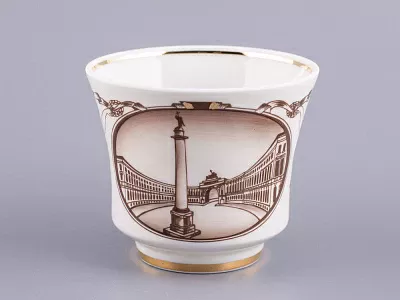 Чашка с блюдцем чайная 220 мл форма Банкетная рисунок Дворцовая площадь арт. 81.14848.00.1