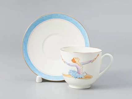 Чашка с блюдцем кофейная 180 мл.,  форма Ландыш рисунок Булавы арт. 81.28110.00.1, 