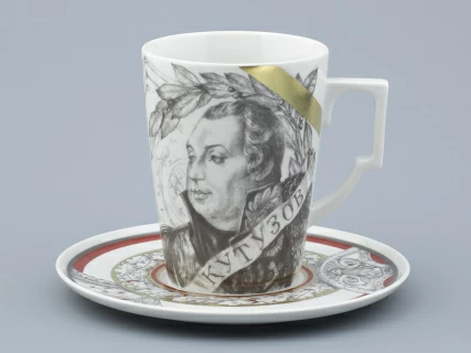 Бокал с блюдцем в подарочной упаковке, форма Гранд, рисунок Полководцы России Михаил Кутузов, арт. 81.32550.00.1, 