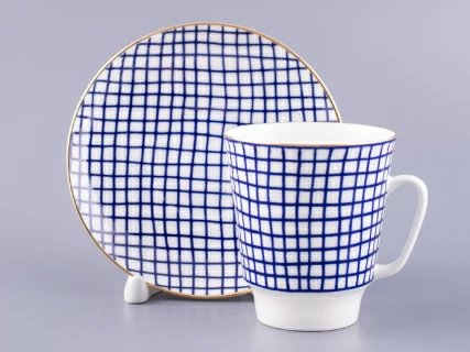 Чашка с блюдцем 165 мл форма Майская рисунок Tweed, арт. 81.27368.00.1, 