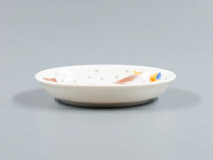 Декоративная тарелка 110 мм, форма Европейская, рисунок Трио. Контрабас, арт 80.84070.00.1, 